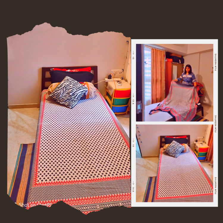 Image of bed sheet, bedsheet, girlwho decor, bedsheet details, type of fabric