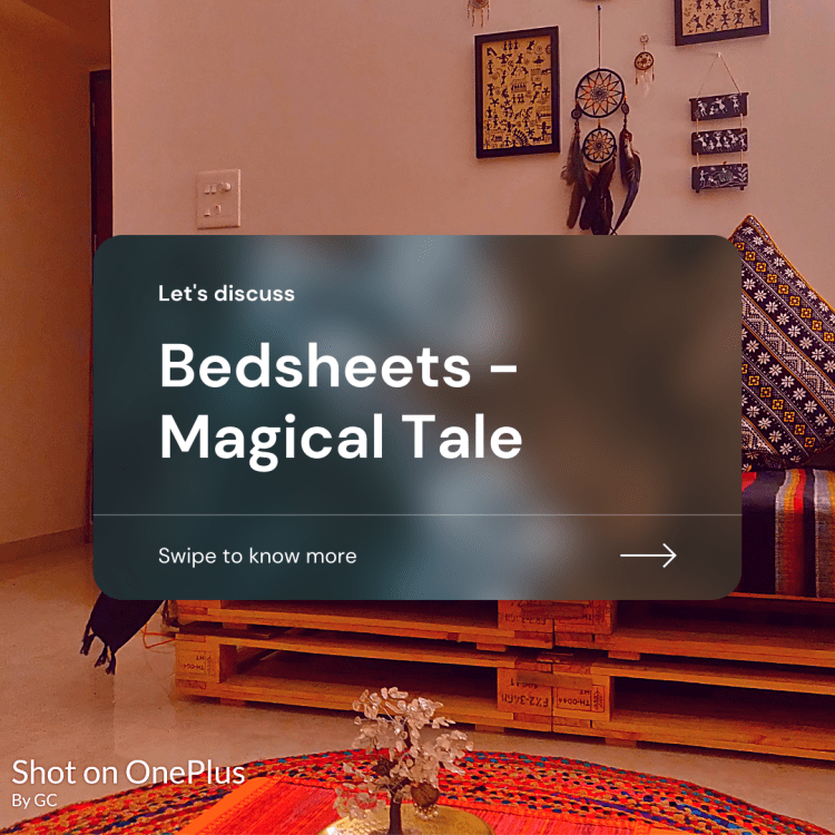 Image of bedsheet, girlwho decor, bedsheet details, type of fabric