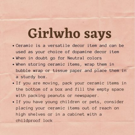 Managing ceramic pottery 